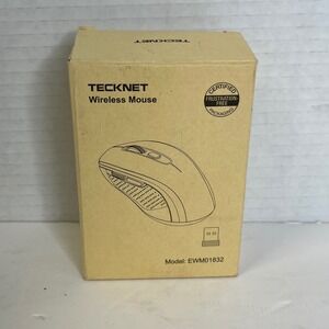 TeckNet Wireless Mouse EWM01832 Black 2.4G USB Nano Receiver Optical‎ Ergonomic